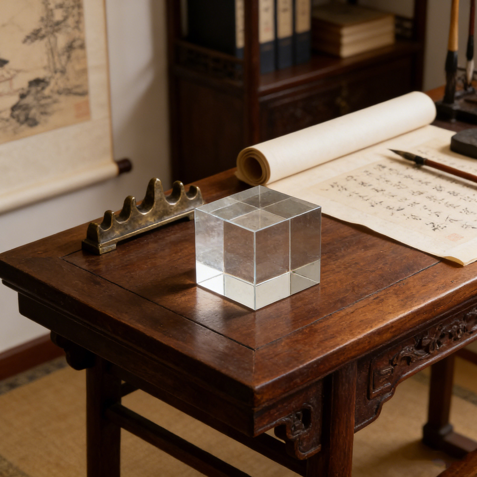 Тяжелый прозрачный квадратный  – обзор и цена Paper Weight Crystal